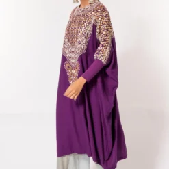 Divya Sheth Purple Gota Embroidered Kurta Set -Textalux Sales 184dy10 3