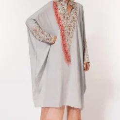 Divya Sheth Powder Blue Embellished Kaftan Kurta Set