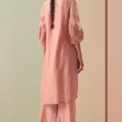 Chandrima Old Rose Cutwork And Beadwork Kurta -Textalux Sales 18823ca22 4