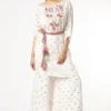 Payal Singhal Off White Mukaish Embroidered Kaftan Set -Textalux Sales 1911pys43 1