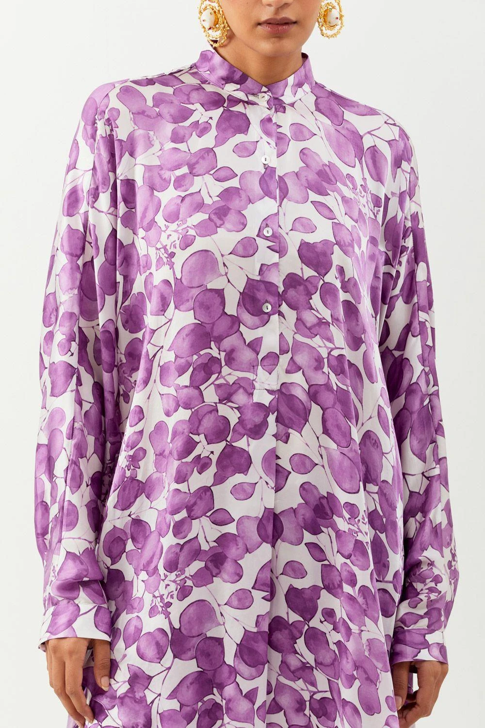 Inca Purple Clover High-Low Shirt 4 Inca Purple Clover High-Low Shirt - Image 2