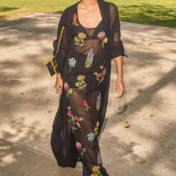 REIK Black Floral Applique Cape Set -Textalux Sales 19623reik22 2