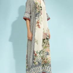 Rajdeep Ranawat Beige Floral Printed Kimono Tunic -Textalux Sales 197rr39 3
