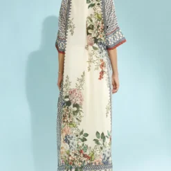 Rajdeep Ranawat Beige Floral Printed Kimono Tunic -Textalux Sales 197rr39 5