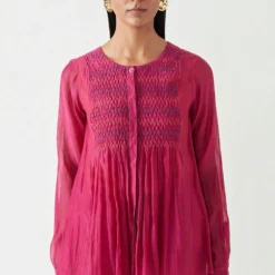Payal Pratap Round Neck Fuchsia Top -Textalux Sales 1vr 16a 4