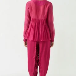 Payal Pratap Round Neck Fuchsia Top -Textalux Sales 1vr 16a 5