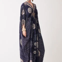 Rajdeep Ranawat Navy Blue Embellished Imama Kaftan -Textalux Sales 2006rrz01 3