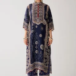 Rajdeep Ranawat Navy Blue Ghazala Floral Tunic