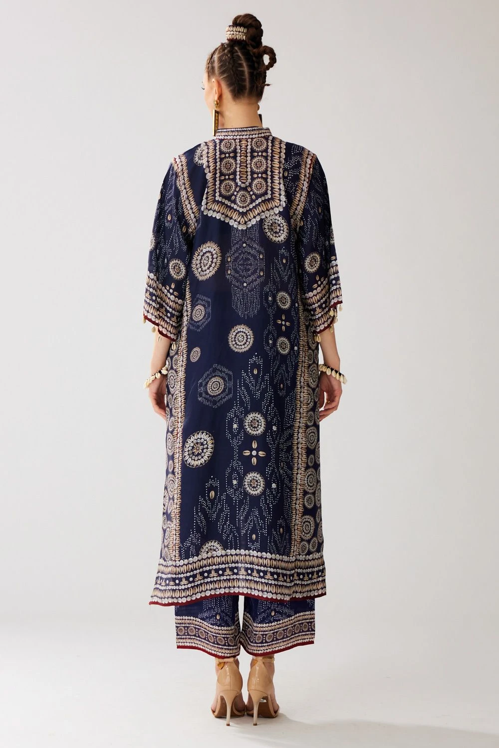 Rajdeep Ranawat Navy Blue Ghazala Floral Tunic 7 Rajdeep Ranawat Navy Blue Ghazala Floral Tunic - Image 5