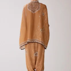 Rajdeep Ranawat Caramel Floral Printed Tunic Set -Textalux Sales 2006rrz31 4