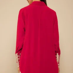 PATINE Hot Pink Silk Georgette Shirt -Textalux Sales 204pa22 4