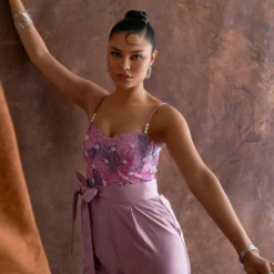 Sakshi Khetterpal Smoky Grape Corset Jumpsuit -Textalux Sales 20723sk20 6