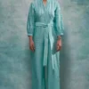 Sakshi Khetterpal Aqua Ice V-neck Jumpsuit 2 Sakshi Khetterpal Aqua Ice V-neck Jumpsuit -Textalux Sales 20723sk23 1