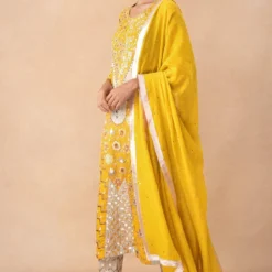 Divya Sheth Yellow Embellished Kurta Set -Textalux Sales 21123ds9 3