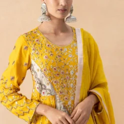 Divya Sheth Yellow Embellished Kurta Set -Textalux Sales 21123ds9 6