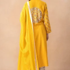 Divya Sheth Yellow Embellished Kurta Set -Textalux Sales 21123ds9 7