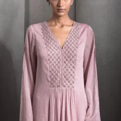 Rohit Gandhi + Rahul Khanna Swiss Rose Solis Kaftan -Textalux Sales 2124rgrk14 4