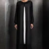 Rohit Gandhi + Rahul Khanna Timeless Black Front Slit Kurta-pant Set 1 Rohit Gandhi + Rahul Khanna Timeless Black Front Slit Kurta-pant Set -Textalux Sales 2124rgrk3 1