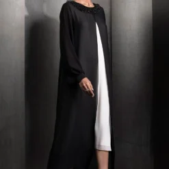 Rohit Gandhi + Rahul Khanna Timeless Black Front Slit Kurta-pant Set -Textalux Sales 2124rgrk3 2