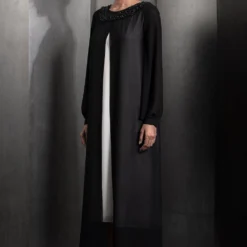 Rohit Gandhi + Rahul Khanna Timeless Black Front Slit Kurta-pant Set -Textalux Sales 2124rgrk3 3