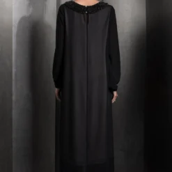 Rohit Gandhi + Rahul Khanna Timeless Black Front Slit Kurta-pant Set -Textalux Sales 2124rgrk3 5