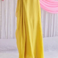 Shorshe Yellow Hand Embroidered Kaftan -Textalux Sales 217shor18 5 1