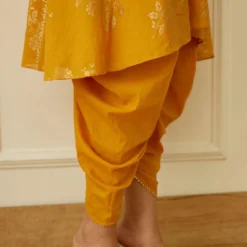 Nikasha Ochre Foil Dhoti Set 10 Nikasha Ochre Foil Dhoti Set -Textalux Sales 21823na17 4