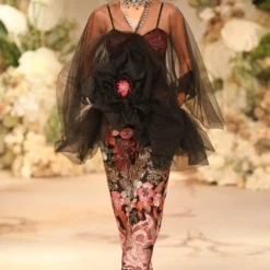 Varun Bahl Black Embellished Jumpsuit With A Cape