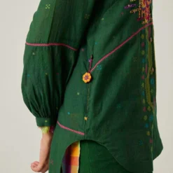 Sunira Designs Green Gulzaar High Low Top -Textalux Sales 2222323sg19 5