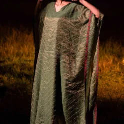 Naina Jain Green Chanderi Benarasi Kaftan