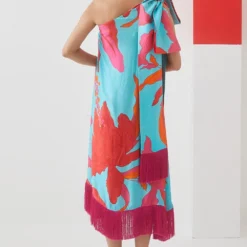 Studio RIGU Blue Rose One Shoulder Dress -Textalux Sales 228sr19 3