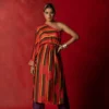 Pooja Keyur Striped One Shoulder Kurta Set -Textalux Sales 229pk29 1
