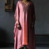 Shorshe Amethyst Pink Nushka Kaftan Set -Textalux Sales 229shor19 1