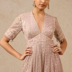 Tarun Tahiliani Lilac Embellished Jumpsuit 8 Tarun Tahiliani Lilac Embellished Jumpsuit -Textalux Sales 231023tt27 3