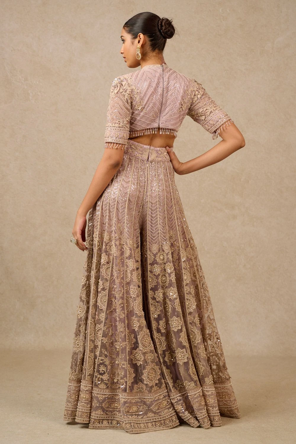 Tarun Tahiliani Lilac Embellished Jumpsuit 6 Tarun Tahiliani Lilac Embellished Jumpsuit - Image 4