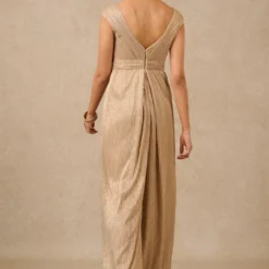 Tarun Tahiliani Champagne Embellished Jumpsuit -Textalux Sales 231023tt37 4 1