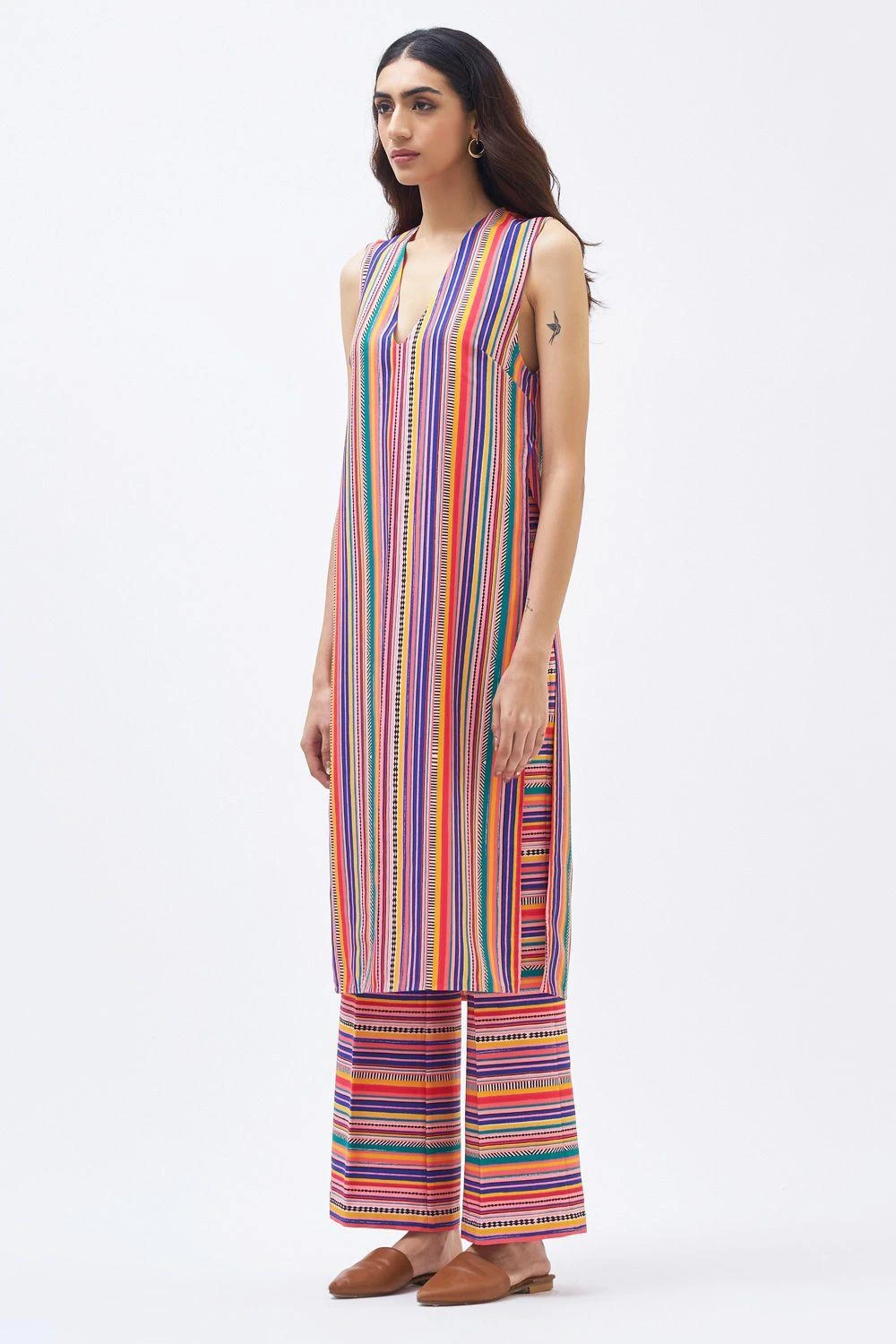 Kshitij Jalori Charley Stripe Kurta Set 4 Kshitij Jalori Charley Stripe Kurta Set - Image 2