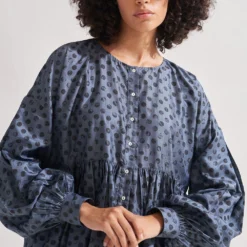 Amrich Grey Dot Tiered Top -Textalux Sales 23623amr12 4