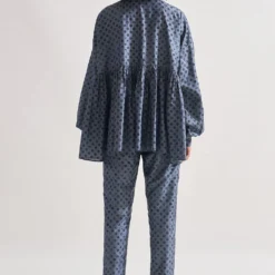 Amrich Grey Dot Tiered Top -Textalux Sales 23623amr12 5