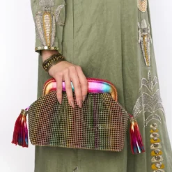 Heirloom By Rara Avis Sage Green Hamsa Embroidered Column Dress -Textalux Sales 23rh48 3