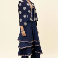 SVA Blue Noor Jacket & A Layered Jumpsuit -Textalux Sales 23sva87 3
