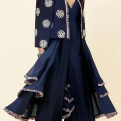 SVA Blue Noor Jacket & A Layered Jumpsuit -Textalux Sales 23sva87 6