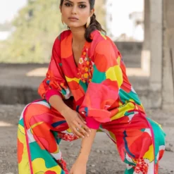 Pooja Keyur Colour Burst V-neck Jumpsuit -Textalux Sales 24042023pk02 4