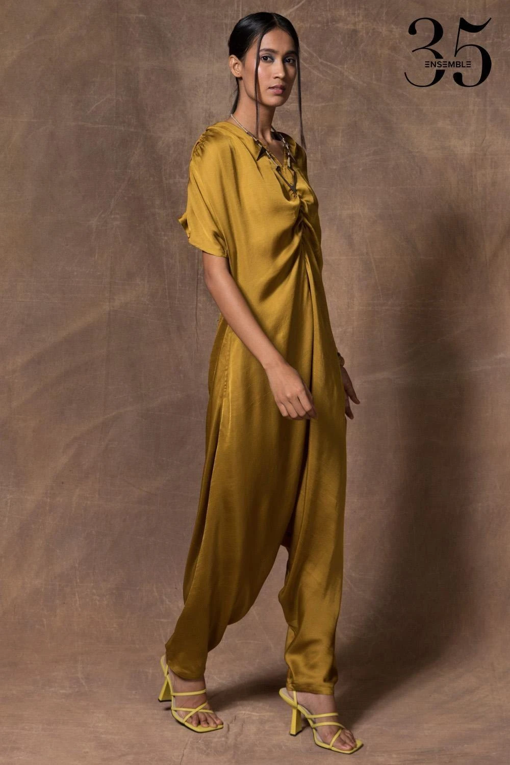 431-88 By Shweta Kapur Olive Green Lounge Jumpsuit 6 431-88 By Shweta Kapur Olive Green Lounge Jumpsuit - Image 4