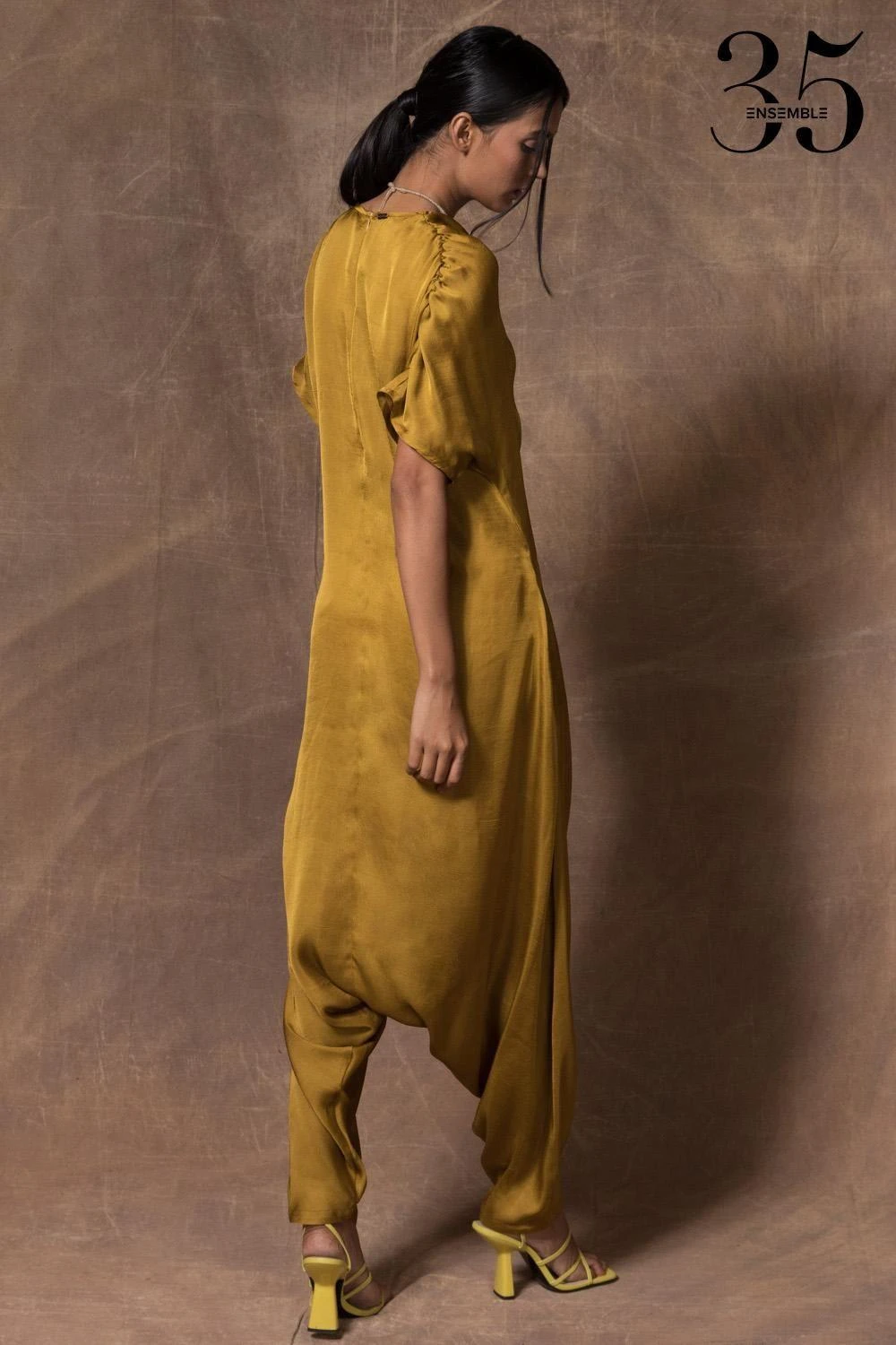 431-88 By Shweta Kapur Olive Green Lounge Jumpsuit 7 431-88 By Shweta Kapur Olive Green Lounge Jumpsuit - Image 5