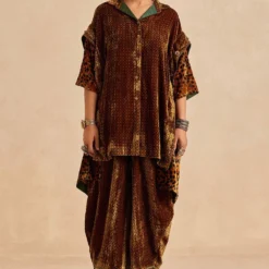 Sunira Designs Mustard Ruhaani Kimono Sleeve Shirt