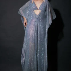 Itrh Lilac Embellished Kaftan