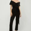 Gauri & Nainika Black Off Shoulder Jumpsuit