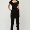 Gauri & Nainika Black Halter Neck Jumpsuit -Textalux Sales 248g n24 1