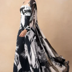 Nikita Mhaisalkar Black Abstract Printed Jumpsuit -Textalux Sales 251023nm9 3